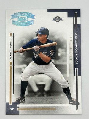 2004 DONRUSS SCOTT PODSEDNIK #109 THROWBACK THREADS /10 BREWERS