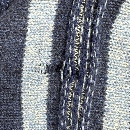 American Eagle Mens Blue Striped Baja Hoodie Knit Cotton Sweater Size M YEAR2014 image 5