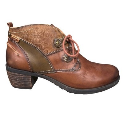 Pikolinos Women s Le Mans Brown Leather Ankle Boot Size 38 US 7.5/8