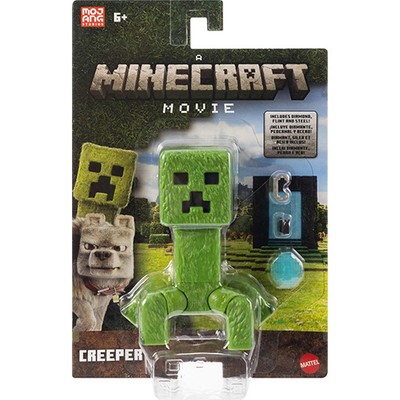 Mattel Minecraft Movie Action Figure - CREEPER [Diamond, Flint & Steel] JFR58