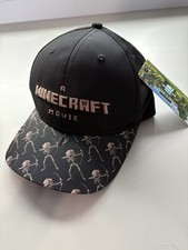 Minecraft The Movie Hat Adjustable Cap SnapBack Black NEW