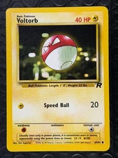 Voltorb 69/82 Base Set Series Team Rocket Common Basic Pokemon Card 2000 NM
