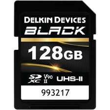 Delkin Devices 128GB BLACK UHS-II SDXC V90 Memory Card