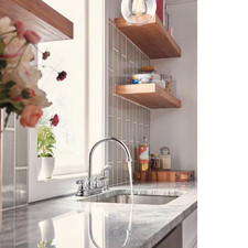 Peerless Claymore 2 Handle Kitchen Sink Faucet W/ Side Sprayer Chrome P299575LF