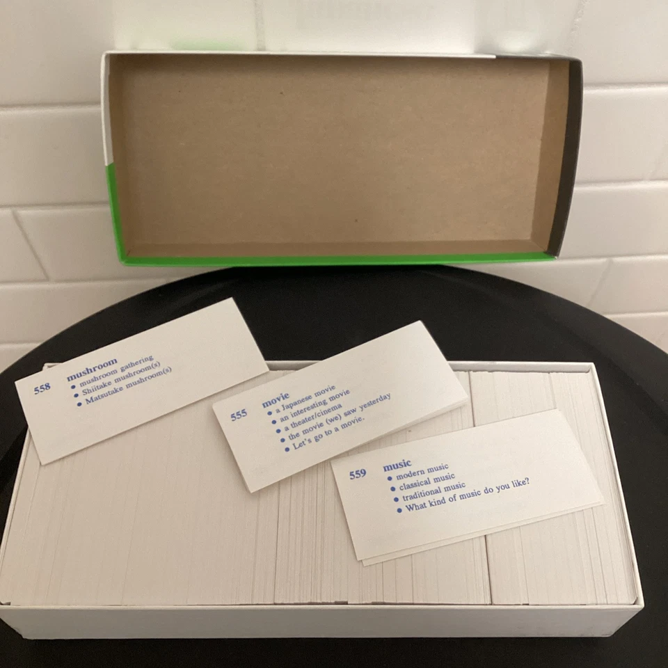 Visual Education Japanese Vocabulary Cards Language 1000 Academic Flashcards Set - Image 3 of 4