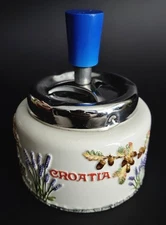 Croatian Ceramic Pottery Spring Loaded Ashtray KA Designs NWOB