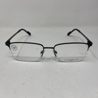 TITANFLEX EYEWEAR 827077 30/DGN 53-17-145 B:36 GUNMETAL BLUE EYEGLASSES LH45