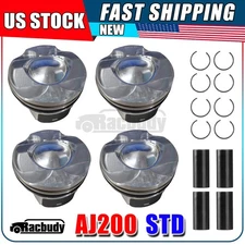 4 Pcs STD Piston & Ring Set AJ200 PT204 For Land Rover Jaguar 2.0T LR104725 New