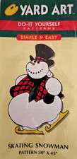 Vtg. 1998 Yard Art Skating Snowman 30x45 Do-It Yourself Christmas Pattern