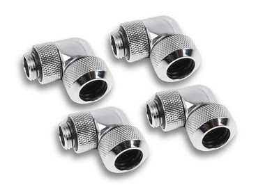 Alphacool Eiszapfen 13mm HardTube Anschraubtülle 90° drehbar G1/4 für Plexi- Mes