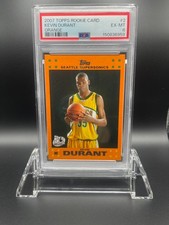 Kevin Durant 2007-08 Topps - Rookie Card #2 Orange RC PSA 6 FRESH SLAB. rookie card picture