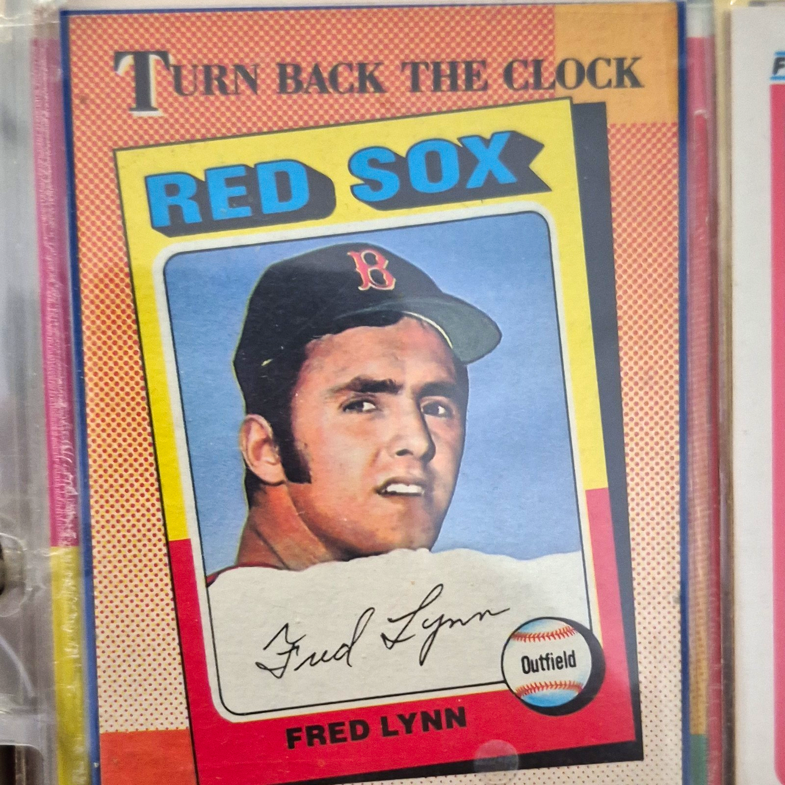 Fred Lynn Boston Red Sox Turn Back the Clock Insert Baseball Trading Card