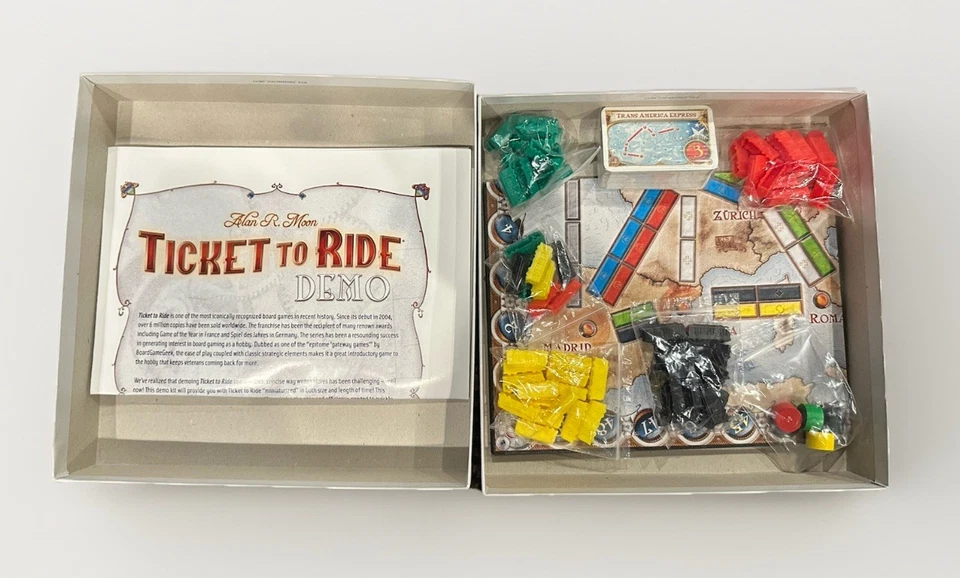 Days of Wonder Ticket To Ride Ticket to Ride (Demo Version) Box VG+/NM Rare - Image 3 of 4