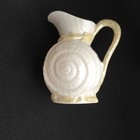 BELLEEK Irish Cream Pitcher Nautilus Yellow Luster 4th Mark Green 1946-1955 — photo 2