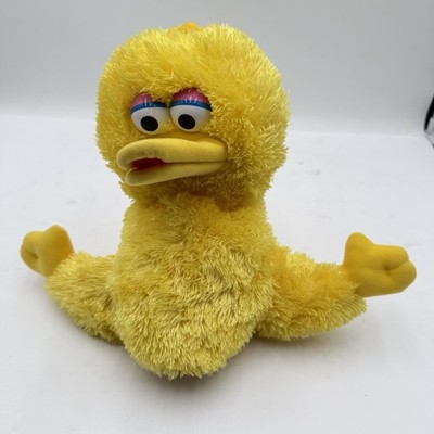 E7 Yellow Big Bird Sesame Street Shaggy Fur Gund Hand Puppet 2013 11''