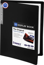 Art Portfolio Folder with Plastic Sleeves 9x12 Heavy Duty Binder Sooez 30-Pocket