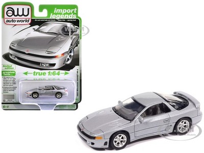 1993 MITSUBISHI 3000GT VR-4 ZURICK WHITE SILVER 1/64 AUTO WORLD