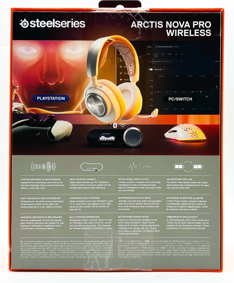 SteelSeries Arctis Nova Pro Wireless Headset For PC / PS5 - White READ DESCRIPT - Image 2 of 4