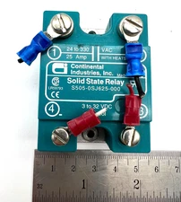 CONTINENTAL INDUSTRIES S505-0SJ625-000 Solid State Relay 24-330VAC 25A USA