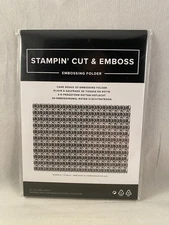 CANE WEAVE 3D Embossing Folder Stampin Up Basket Background 2508