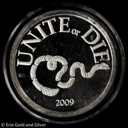 2009 Unite or Die We Surround Them 1 oz .999 Silver Proof Round | AOCS Approved