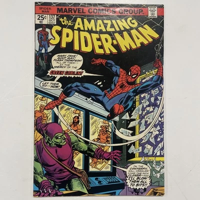 Amazing Spider-Man #137 1974 VG/FN 2nd App of Harry Osborn as Green Goblin - Image 1 of 4