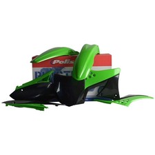 Verkleidungssatz Plastiksatz plastic kit passt an Kawasaki Kxf 250 09-12 sw-grün