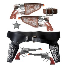 Middle Ages Cowboy Holster Faux Leather Western Gun Holster Pistol Belt Costume