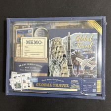 Simno Global Travel Memory Scrapbook Set Note Paper Journal Stickers Cards Gift