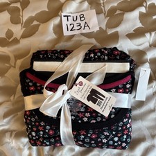 Secret Treasures New 3 Piece Black With Multi Colored Flower Pajama Set Size 3X