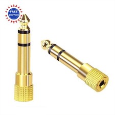 Audio Adapter 1 4 inch to 8 2 Pack 6.35mm Male 3.5mm Female Stereo Jack Cable