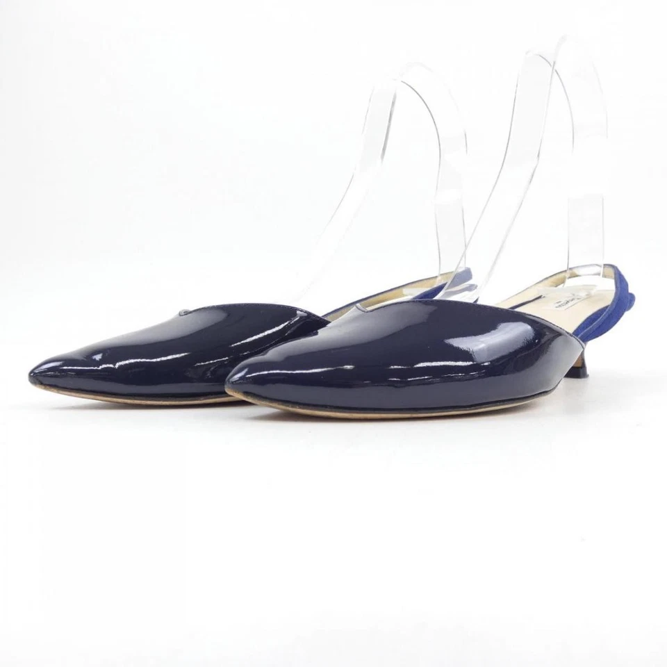 Chaussures Repetto escarpins talon EU 38,5 US 8,5 bleu marine authentique - Photo 3/4