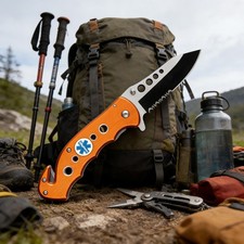 7.8" Military Tactical Spring Assisted Open Knives Folding Rescue Pocket Knife