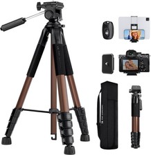 Camera Tripod, 75" Lightweight Portable Travel Outdoor DSLR Tripods for Camera P
