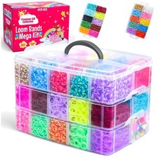 Complete Rubber Band Bracelet Kit - 15200 Bands, 25 Colors