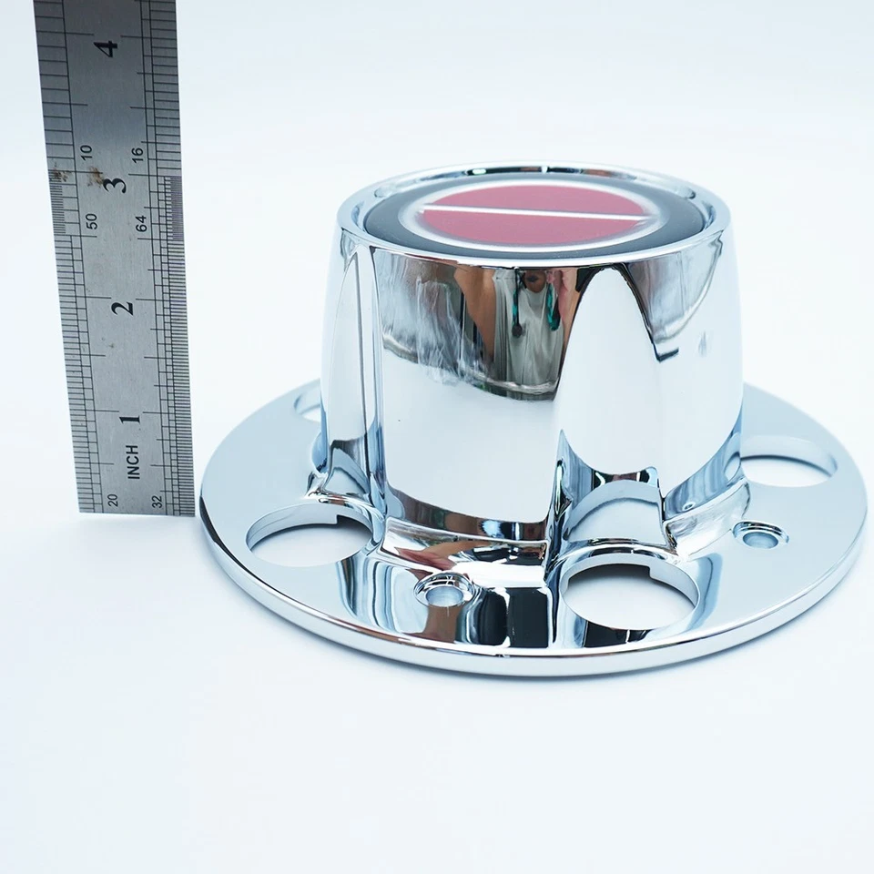 Tapacubos centrales de rueda rojos cromados de 2 piezas para Ranger Explorer Bronco II 84-97 Foto 4 de 4