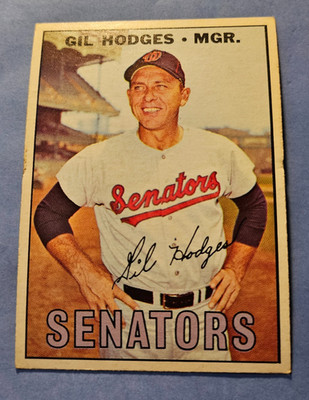 1967 Topps Gil Hodges Washington Senators MGR #228 VG AUCT#13897