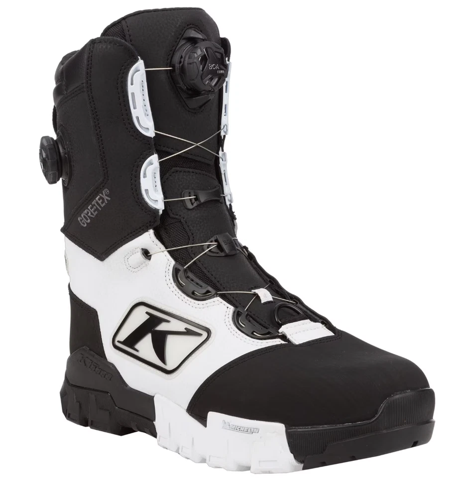KLIM "ADRENALINE PRO S GTX" DUAL BOA SNOWMOBILE BOOTS BLACK/WHITE MEN'S U.S. 12 - Image 2 of 4
