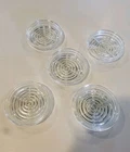 Anchor Hocking Manhattan Clear Depression Stackable Glass Coaster Set of (5)