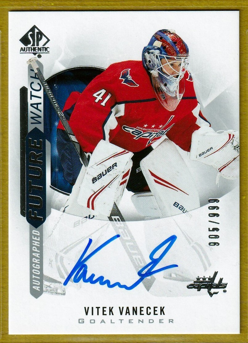 2020-21 SP Authentic Future Watch Autographed #181 Vitek Vanecek RC AUTO /999