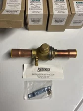 Lot Of 2: KeepRite 1-1/8” Refrigeration Ball Valves With Pressure Tap. 118BV(T).