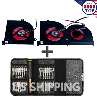 US MSI GS63VR GS73VR Series New CPU & GPU Cooling Fan + 25 in 1 Screwdriver