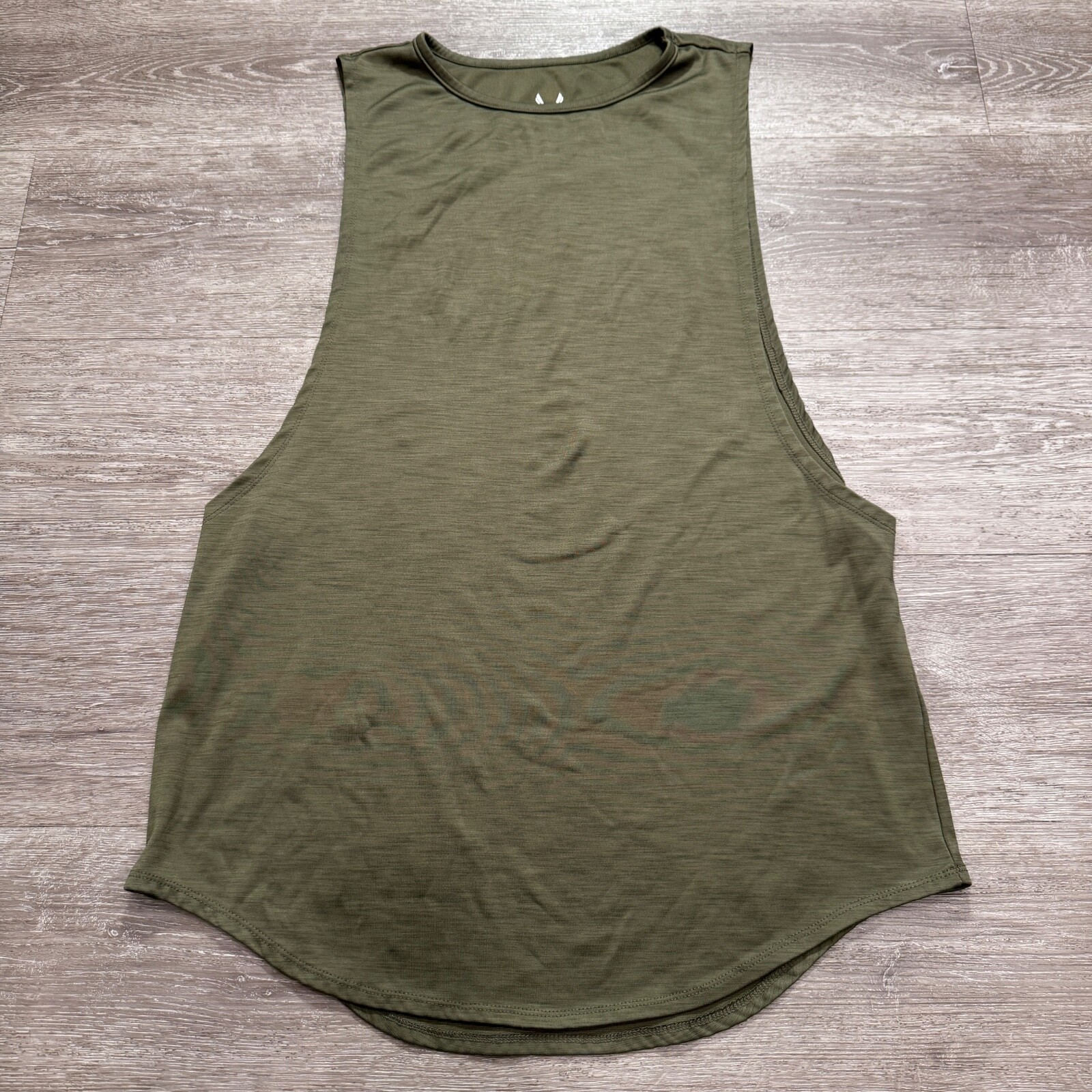 ASRV Tank Top Shirt Mens Medium Green Training Athletic Performance Stretch
