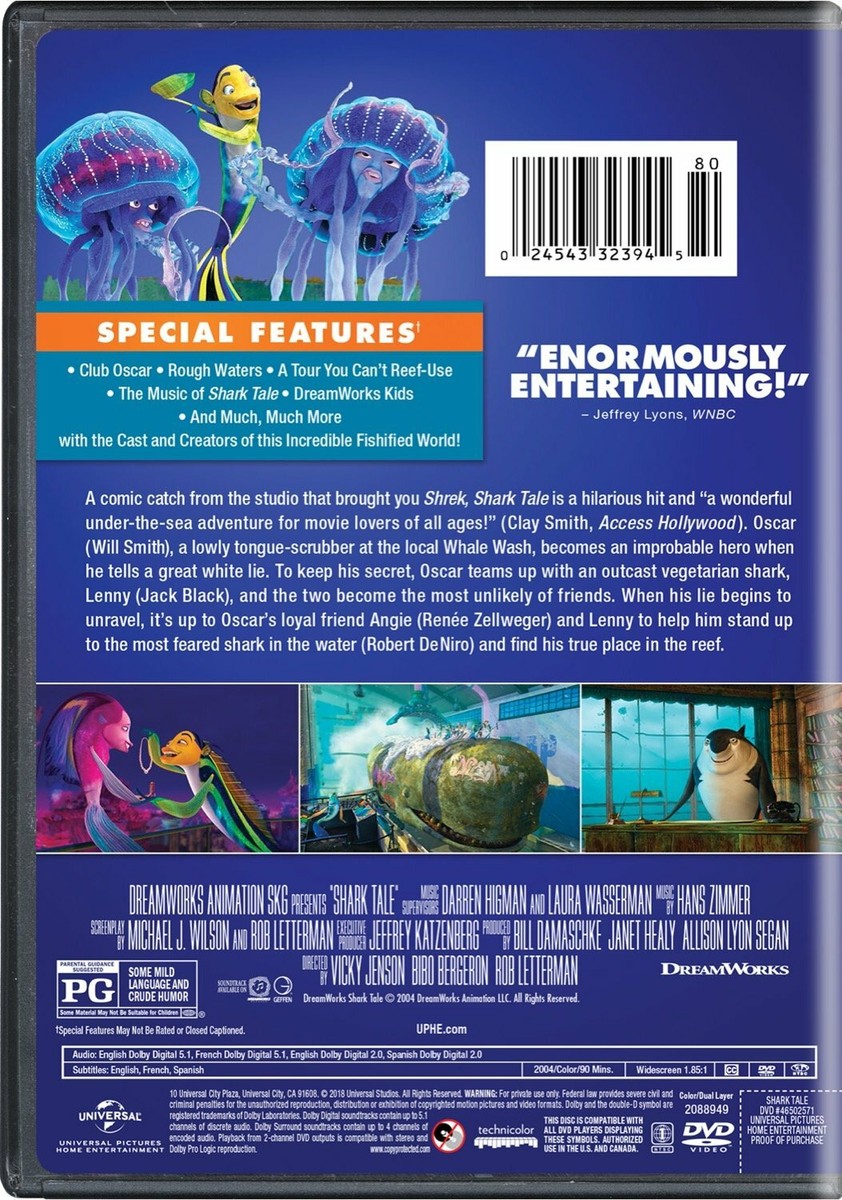 Shark Tale (DVD, 2018) New, Jack Black, Angelina Jolie
