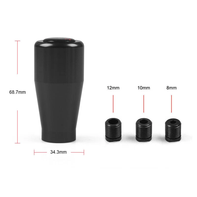 5 Speed Manual Transmission Car Gear Shift Knob Lever Shifter Aluminum + Adapter - Image 2 of 4