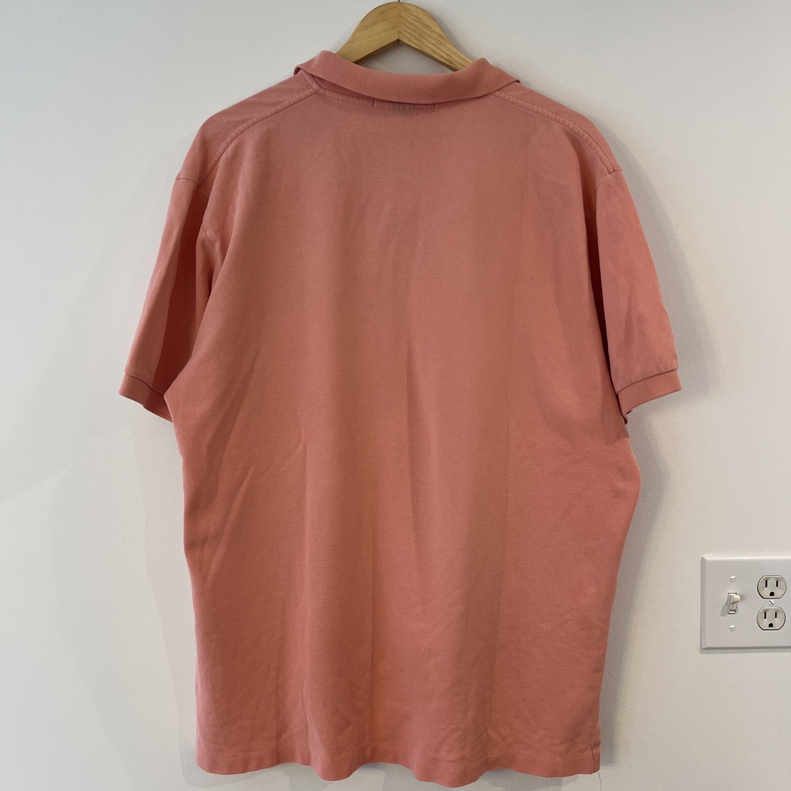 PONY Polo Ralph Lauren Uomo Polo Lite Rosa Camicia Con Cavallo Blu Taglia XL