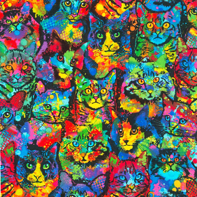 Multi Painted Cats Knit