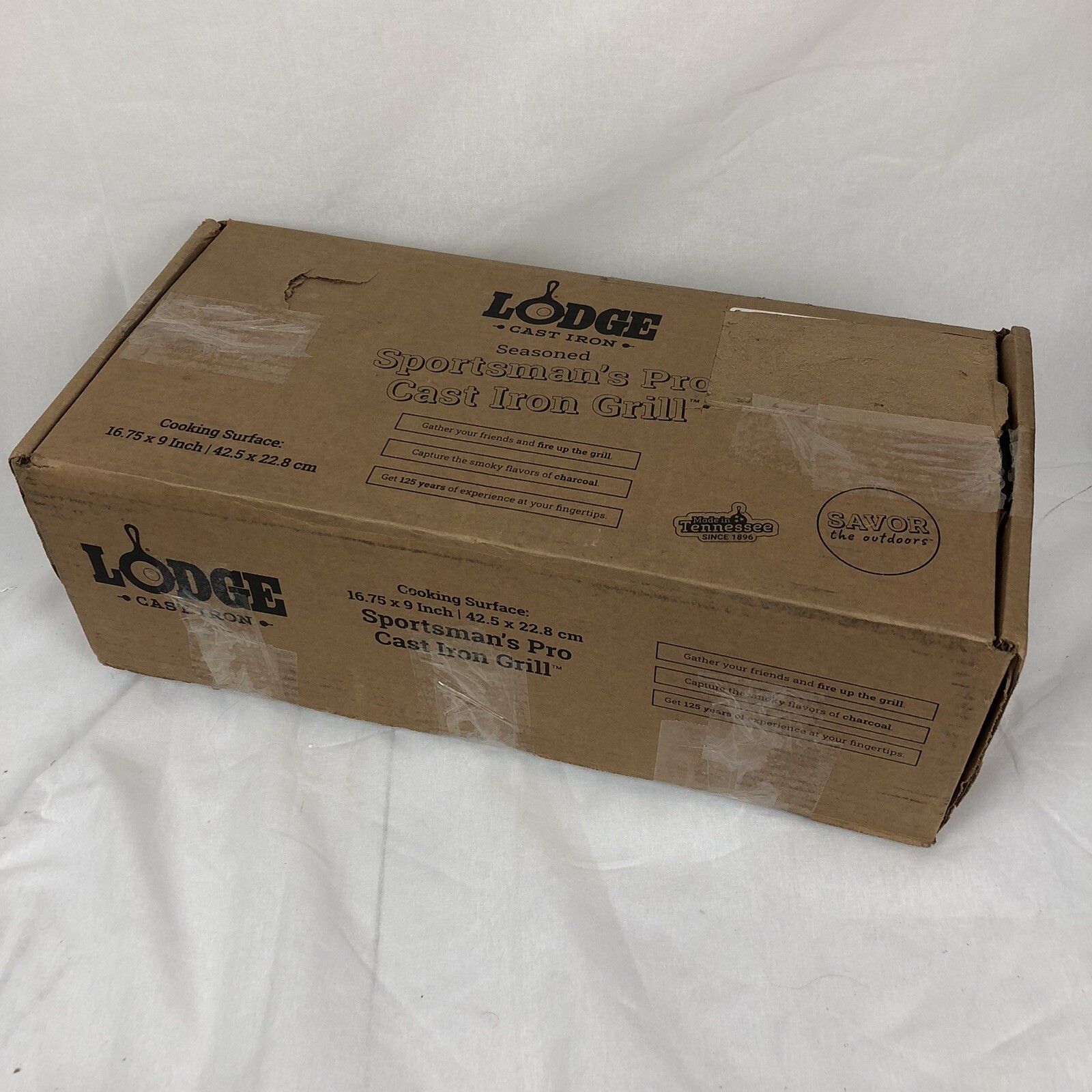 Lodge Seasoned Sportsman's Pro Cast Iron Grill eBay