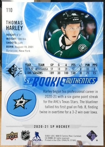 2020-21 Upper Deck SP Rookie Authentics u-pick - Picture 18 of 54