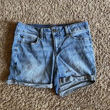 Faded Glory Womens Denim Shorts Jeans Blue Size 4 32 Mid Rise